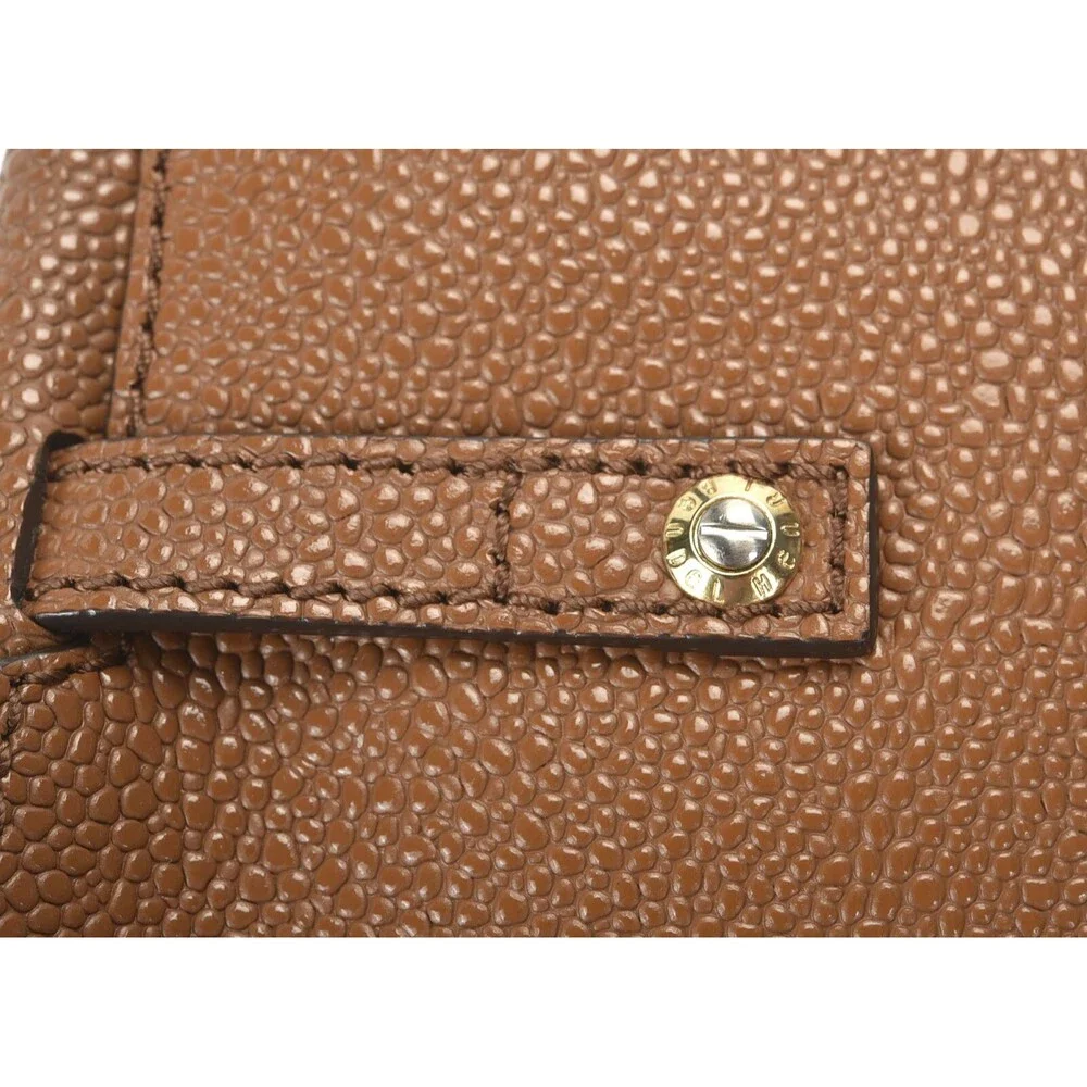 Henri Bendel Brown Pebbled Leather Flap Purse Magnetic Flap Closure - Picture 6 of 10